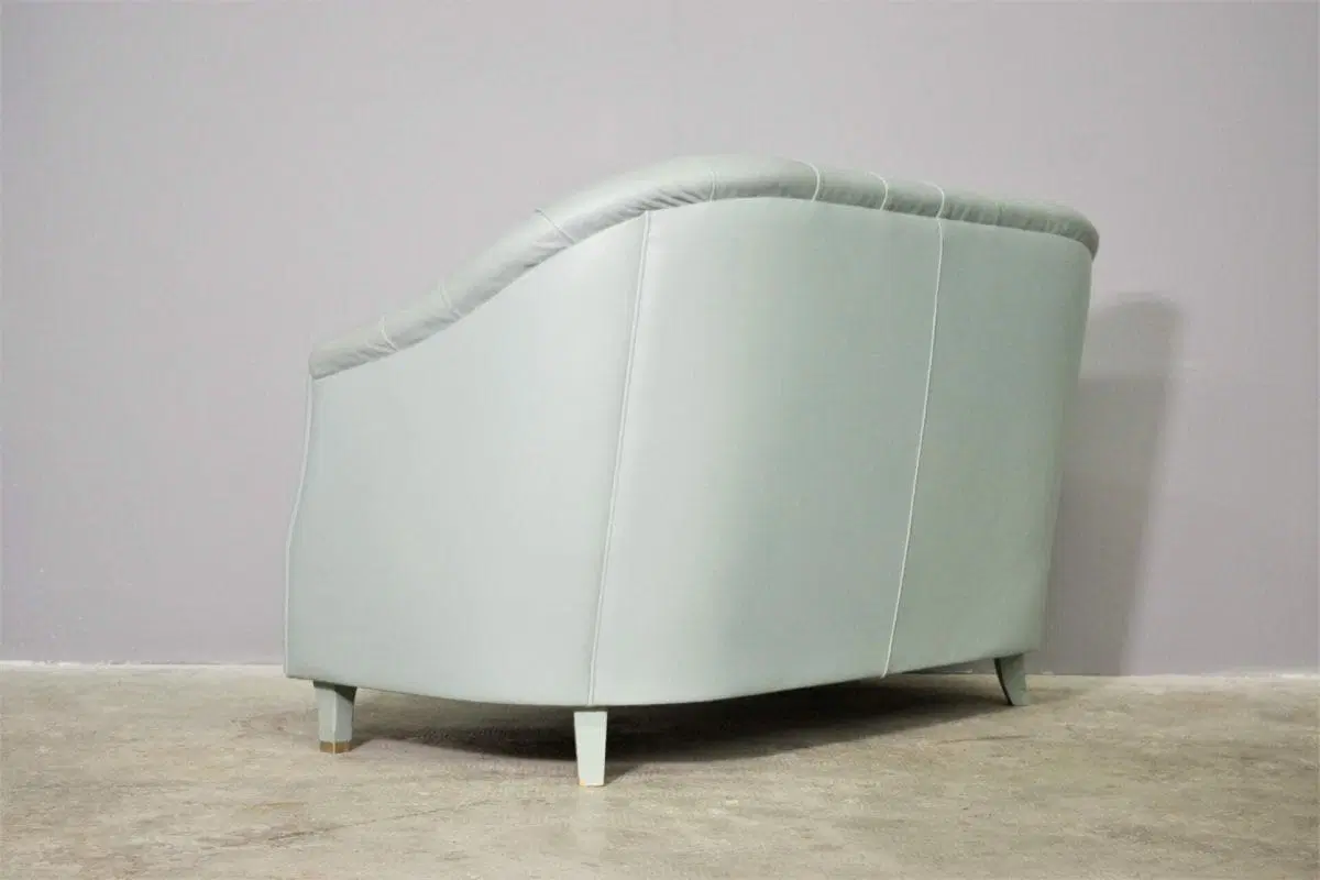 Divanetto 2 posti in pelle Valdichienti, anni ’80 - immagine 6