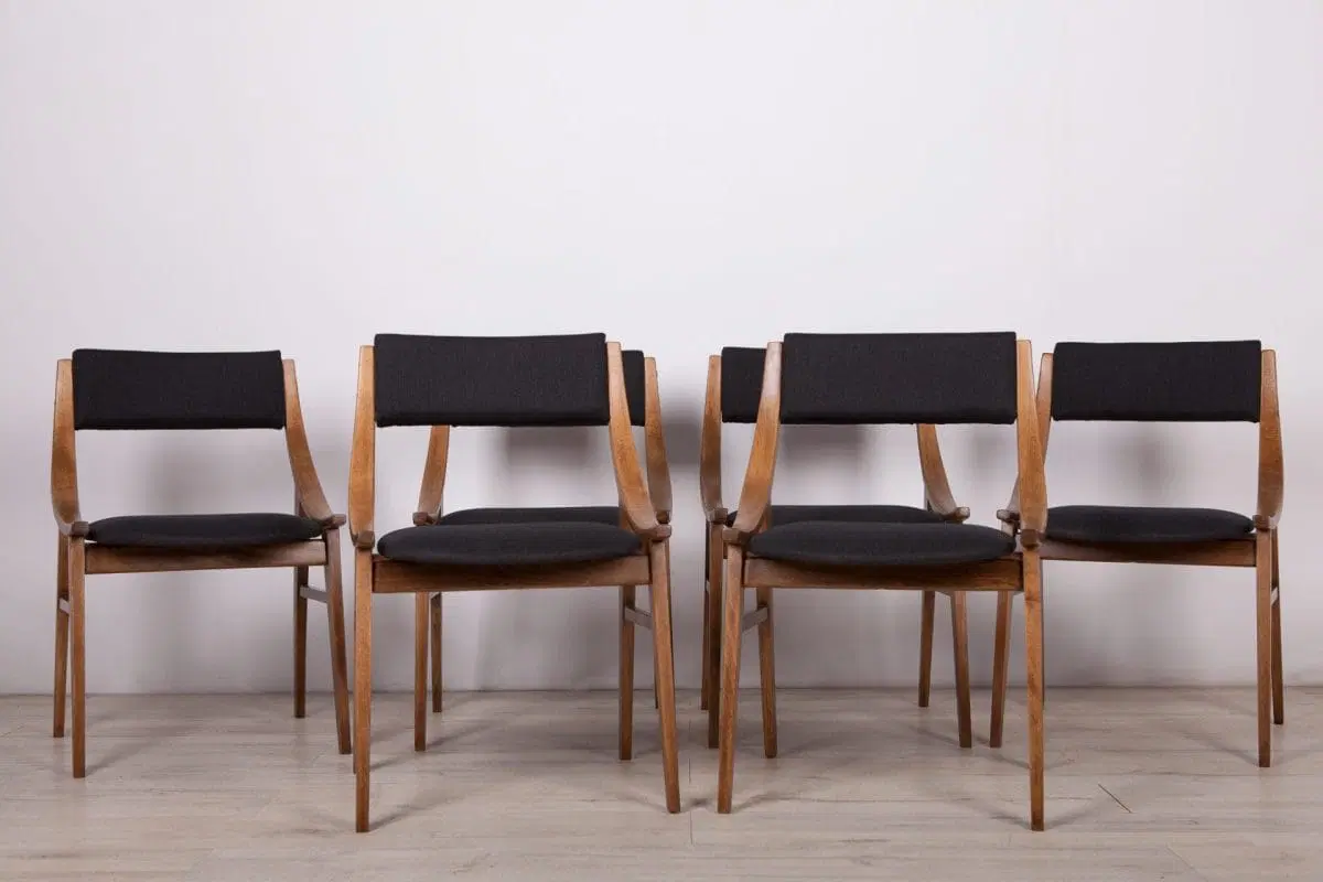 Polish Ski Jumper Chairs from Zamojska Furniture Factory, 1970s, Set of 6 - immagine 2