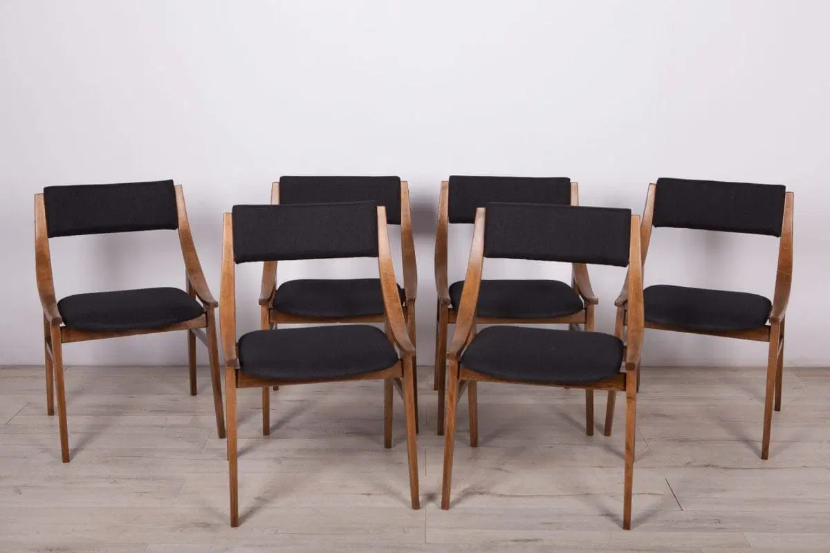 Polish Ski Jumper Chairs from Zamojska Furniture Factory, 1970s, Set of 6 - immagine 3