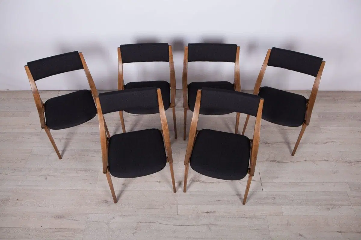 Polish Ski Jumper Chairs from Zamojska Furniture Factory, 1970s, Set of 6 - immagine 4