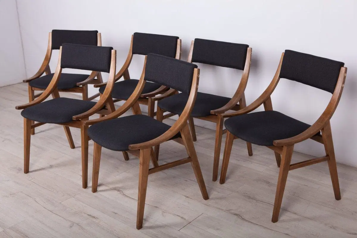 Polish Ski Jumper Chairs from Zamojska Furniture Factory, 1970s, Set of 6