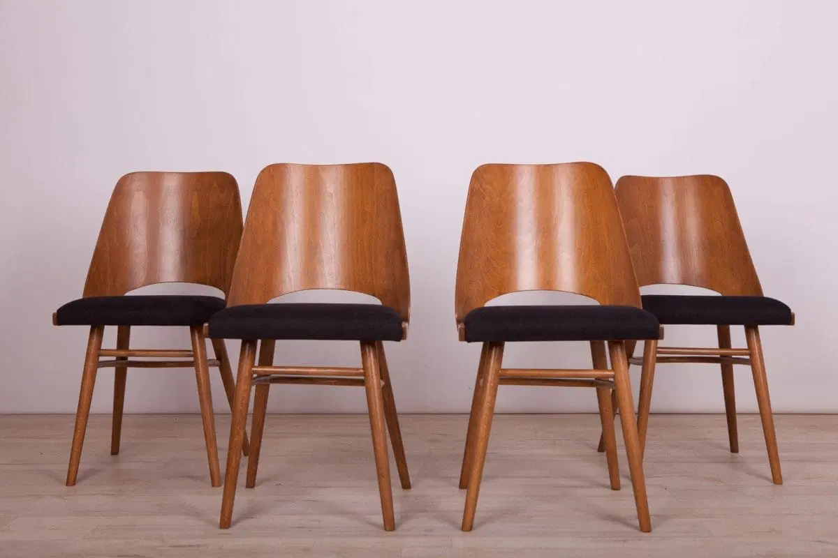 Lollipop Dining Chairs from Tatra, 1960s, Set of 4 - immagine 2