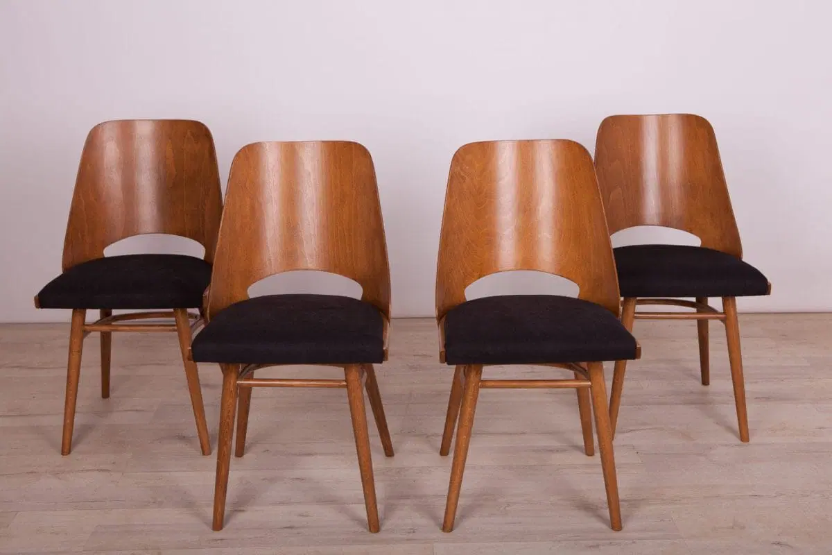 Lollipop Dining Chairs from Tatra, 1960s, Set of 4