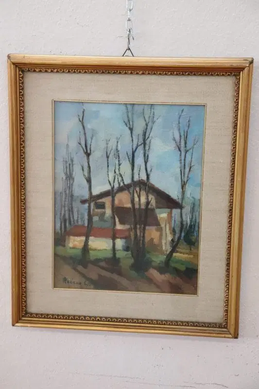 Dipinto antico olio su tela firmato Reina Giuseppe (1829/1905) - immagine 5