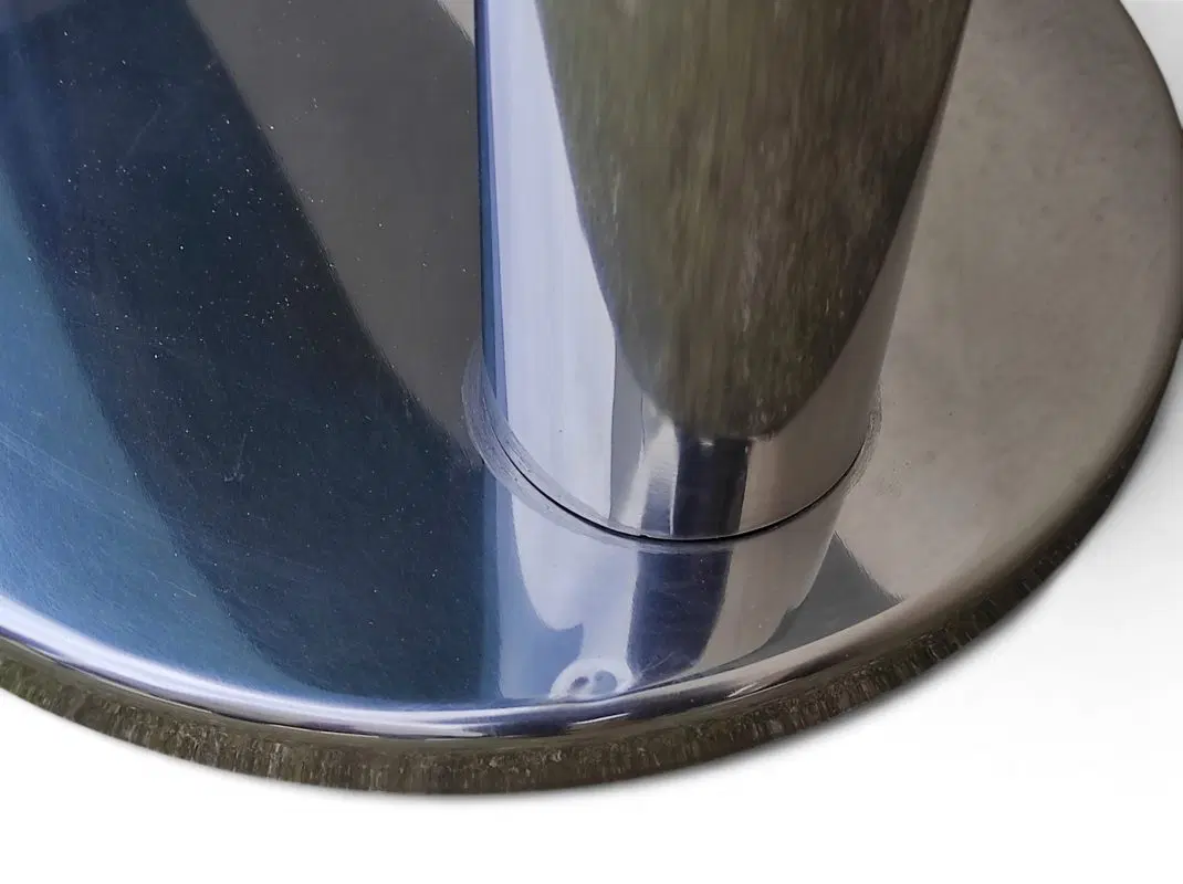 Consolle in vetro fumè, acciaio e placcatura in cromo vintage anni 70 - immagine 8