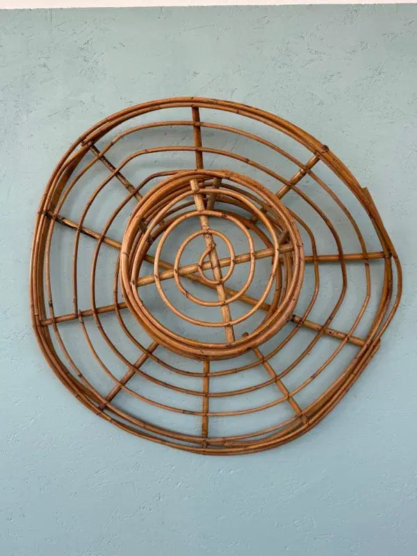 Cappello In Bambù Anni 70 Decorazione vintage - immagine 9