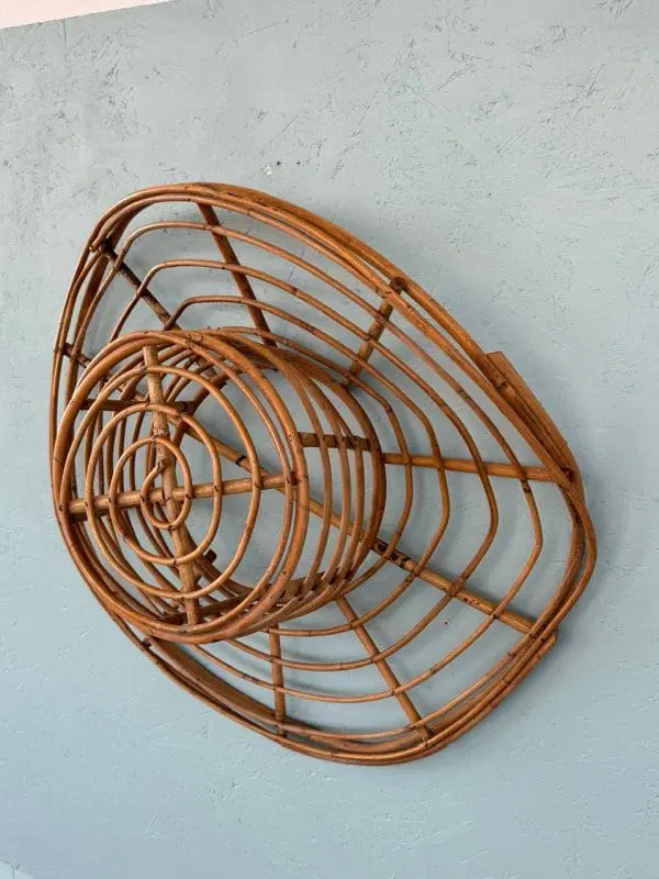 Cappello In Bambù Anni 70 Decorazione vintage - immagine 7