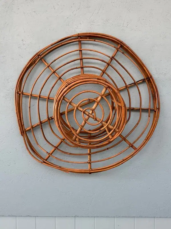 Cappello In Bambù Anni 70 Decorazione vintage - immagine 8