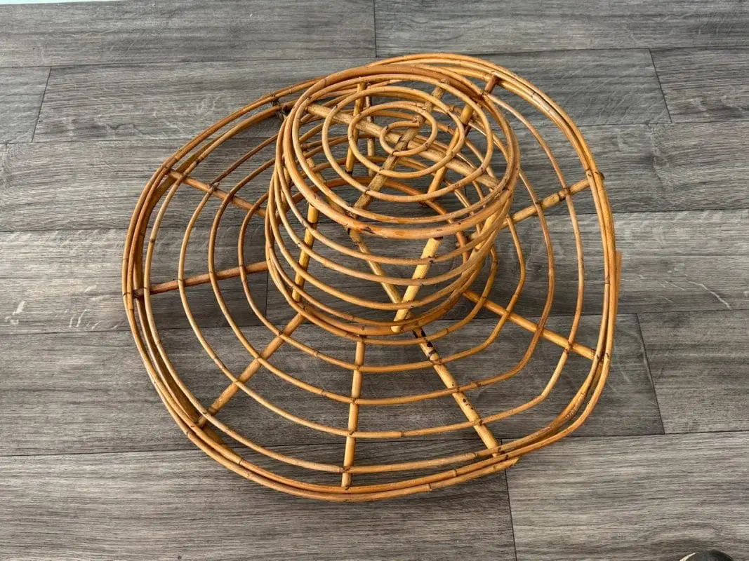 Cappello In Bambù Anni 70 Decorazione vintage - immagine 4