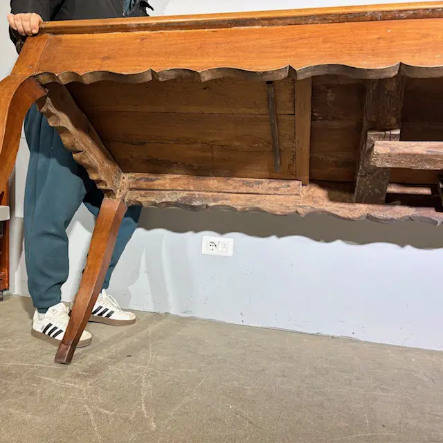 Antico tavolo provenzale fratino 1770 ciliegio. Con prolunga . Restaurato. - immagine 8