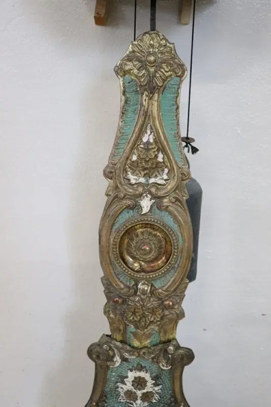 Orologio a pendolo antico da parete sec XIX - immagine 7