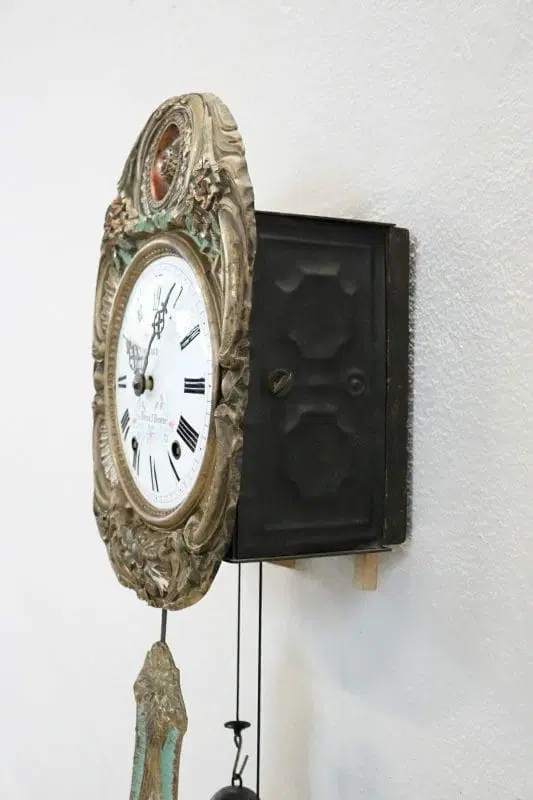 Orologio a pendolo antico da parete sec XIX - immagine 4