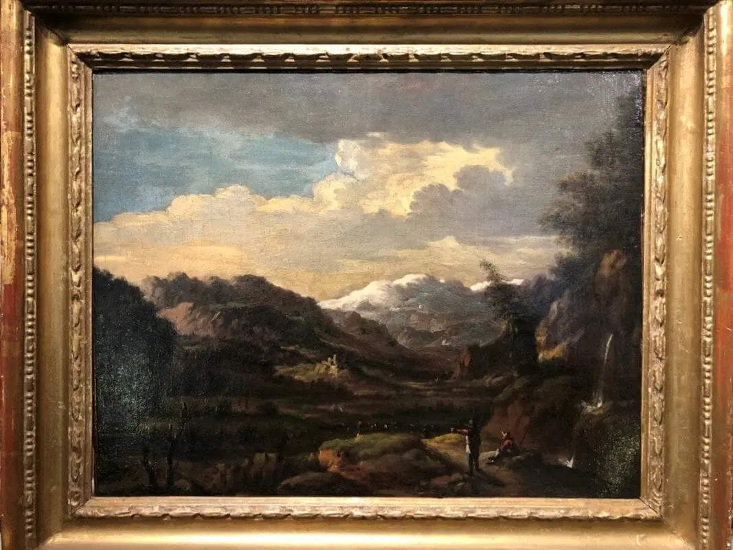 Scuola di Marco Ricci, Paesaggio al Tramonto con Figure – XVIII Secolo - immagine 7