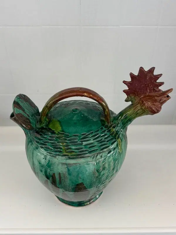 Brocca A forma di gallo in ceramica maiolica Smaltata Anni 50 - immagine 7