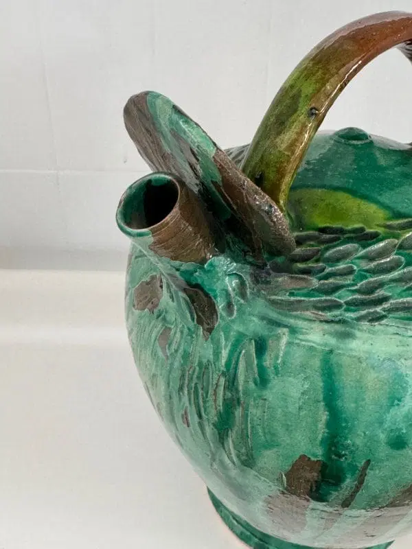 Brocca A forma di gallo in ceramica maiolica Smaltata Anni 50 - immagine 9