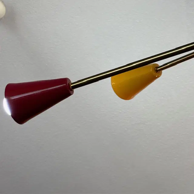 Lampadario anni 50 Stilnovo Milano . Sputnik a 12 bracci . diametro cm 110 - immagine 3