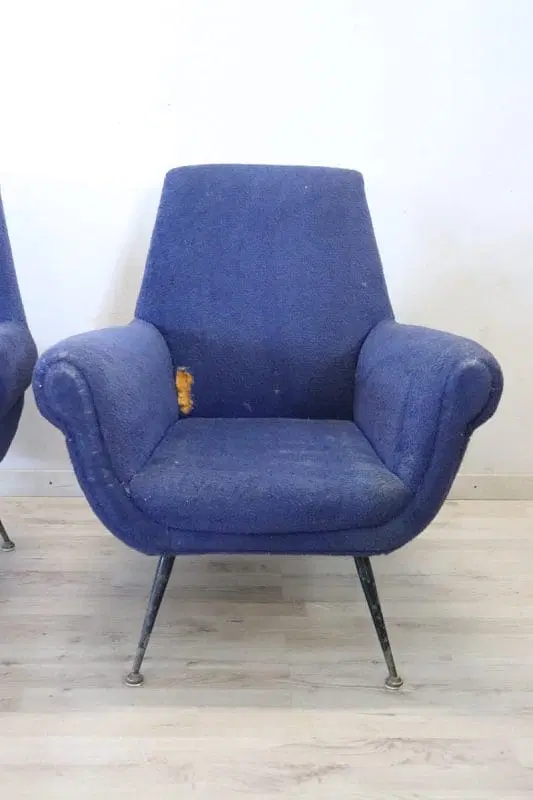 Poltrone attribuite a Gigi Radice per Minotti, anni ’50, set di 2 - immagine 4