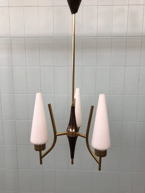 Lampadario degli anni 50 attribuibile ad Angelo Lelii Per Arredoluce