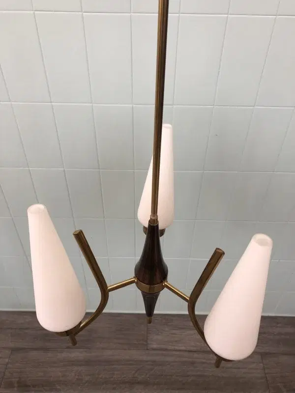 Lampadario degli anni 50 attribuibile ad Angelo Lelii Per Arredoluce - immagine 9