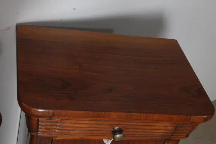 Antica coppia di comodini noce 1820 Milano. Carlo X. restaurati - immagine 7