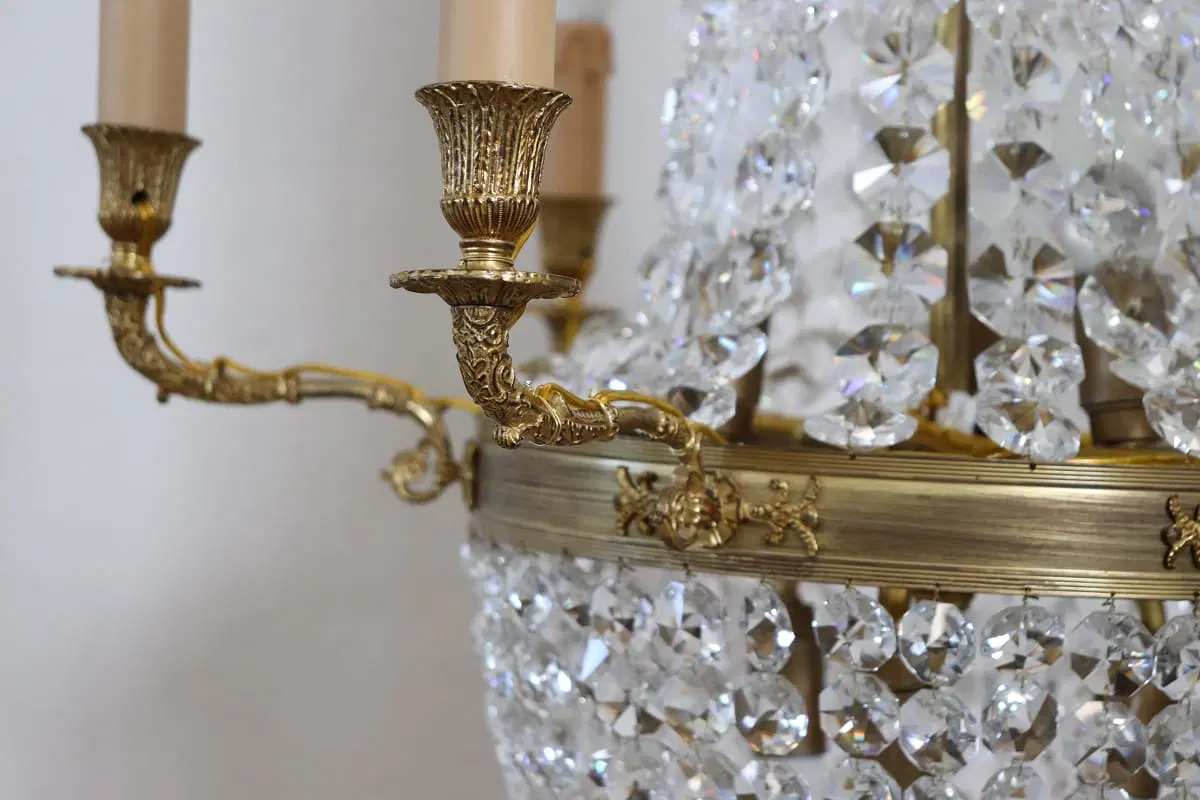 Antico lampadario a mongolfiera fine secolo XIX - immagine 5