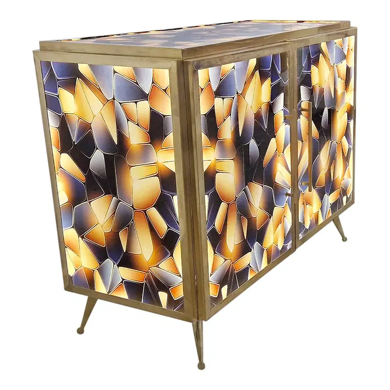 Credenza due ante in vetro illuminata - immagine 6