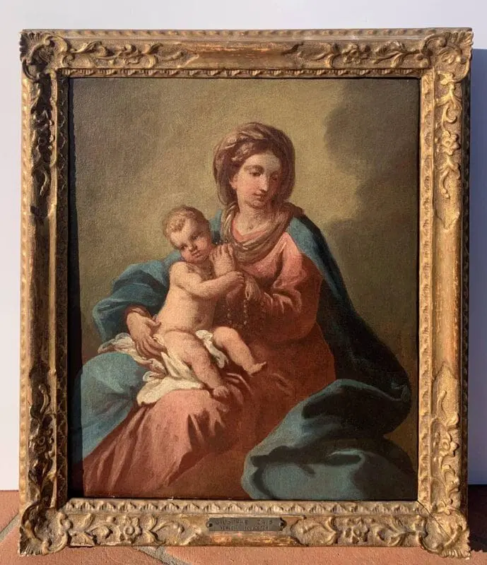 Pittore veneziano (XVIII sec.) – Madonna con Bambino. - immagine 4