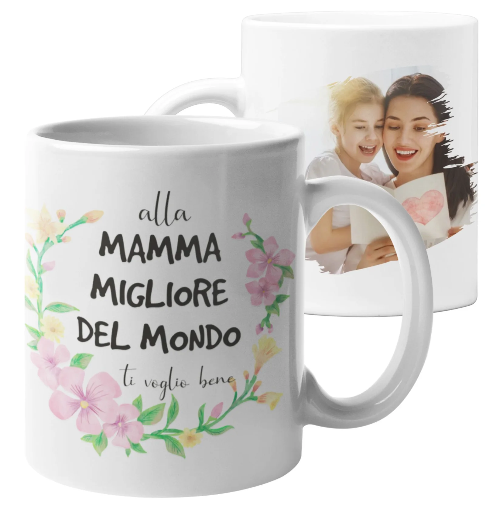 Tazza Personalizzata con Foto Mamma Papà Nonna Nonno Zia Zio Sei semplicemente il/la migliore del mondo Regalo con foto personalizzato