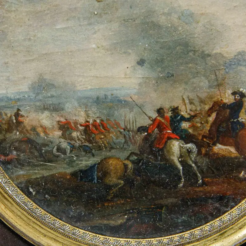 Scuola francese, ultimo quarto del XVIII secolo, La battaglia di Denain - immagine 4