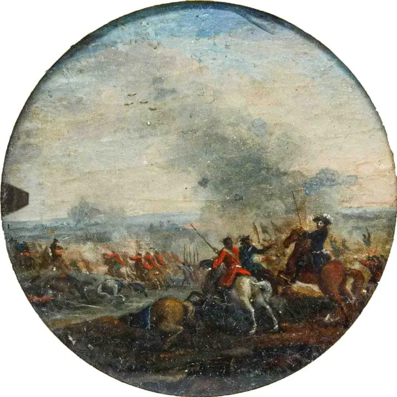 Scuola francese, ultimo quarto del XVIII secolo, La battaglia di Denain - immagine 8