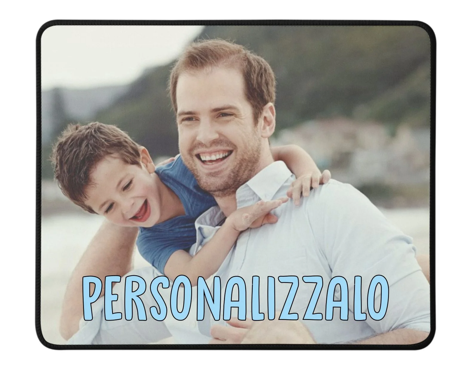 Mousepad Personalizzato con Foto Idea Regalo Papà Zio Padrino Fratello Cugino Festa del Papà Compleanno Natale Personalizzabile
