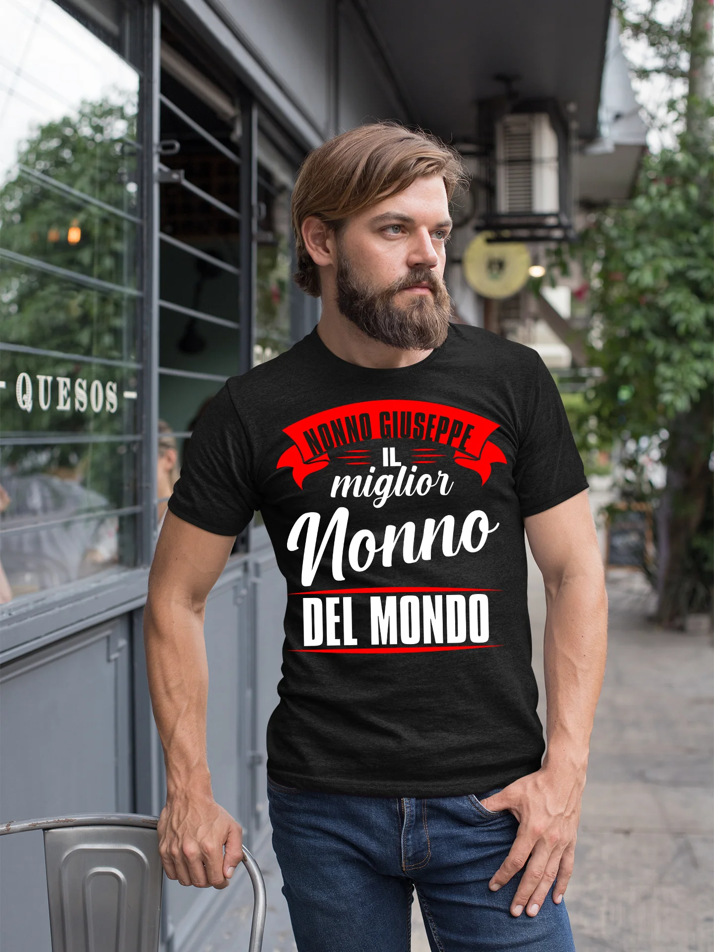 Tshirt Nonno divertente maglietta festa dei nonni PERSONALIZZABILE Super Nonno (nome del nonno) – idea regalo nonno - immagine 2