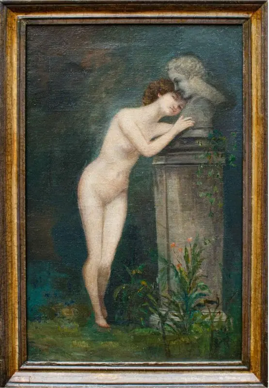 Nudo femminile Olio su tela XIX secolo - immagine 9