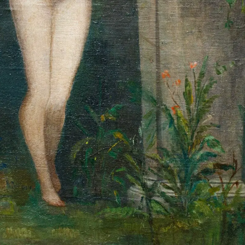 Nudo femminile Olio su tela XIX secolo - immagine 3