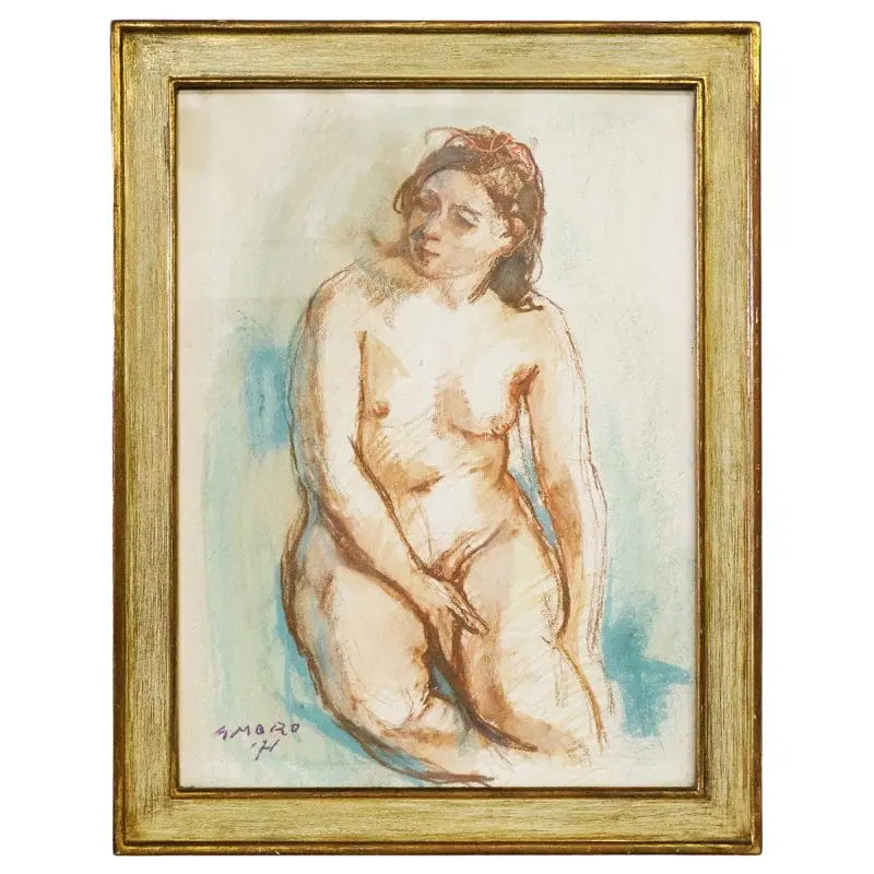 Moro, Nudo di donna seduta, 1971, Pastello - immagine 2