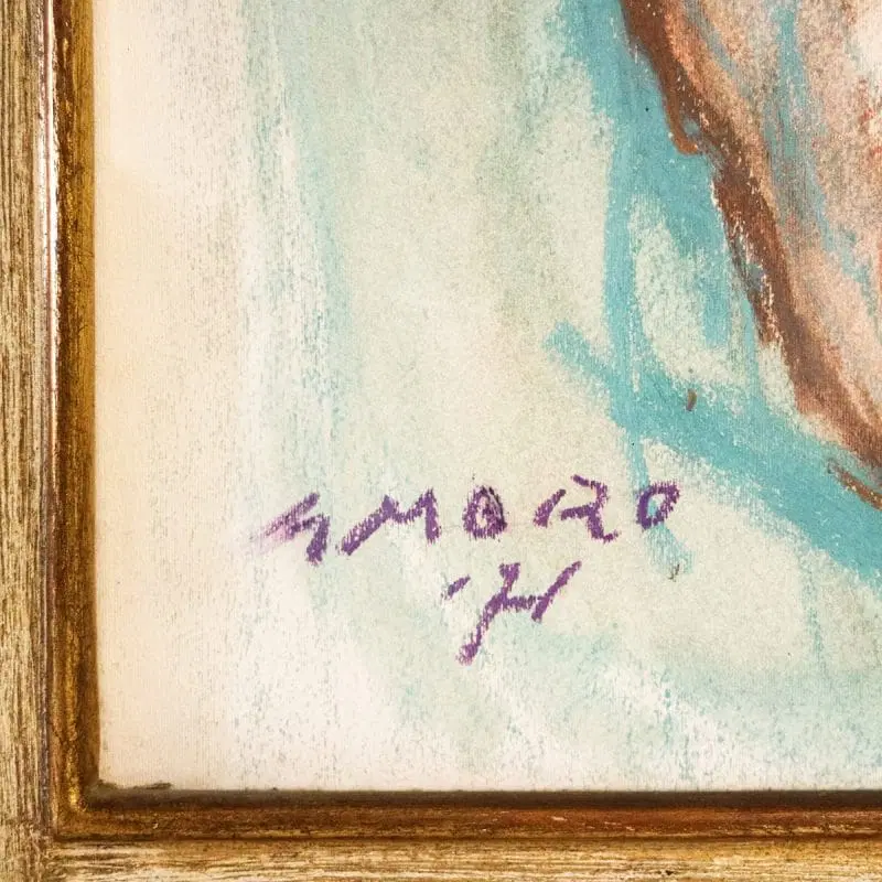 Moro, Nudo di donna seduta, 1971, Pastello - immagine 6