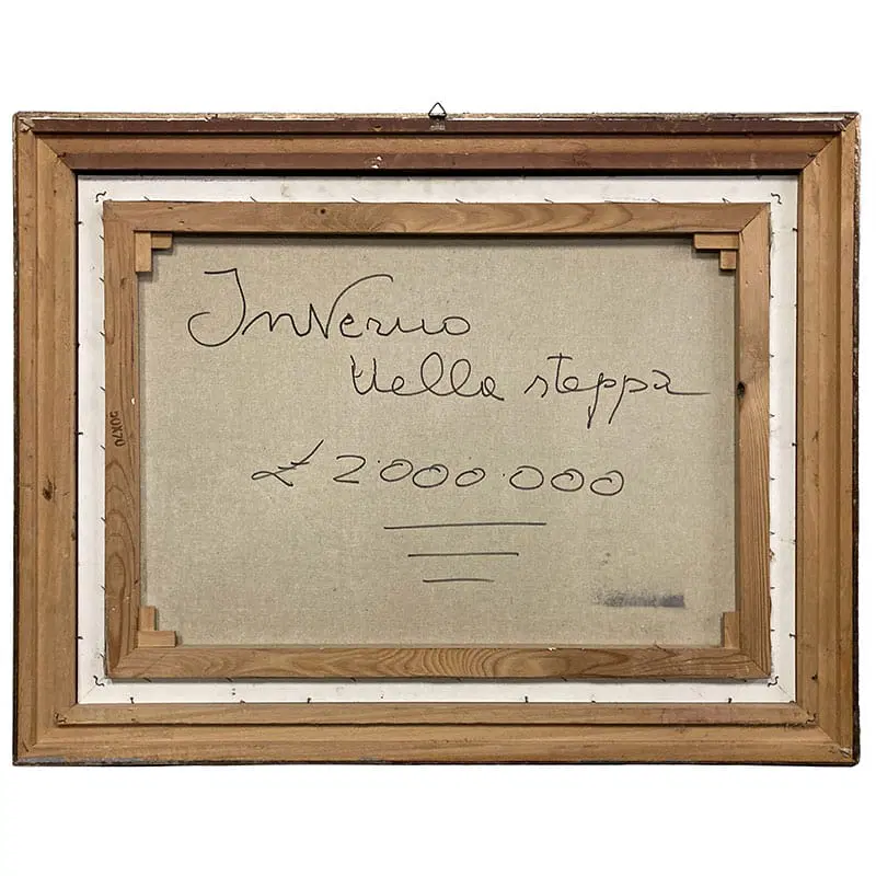 Victor Orlow, Inverno nella steppa, anni ’50, Olio su tela, con cornice - immagine 4