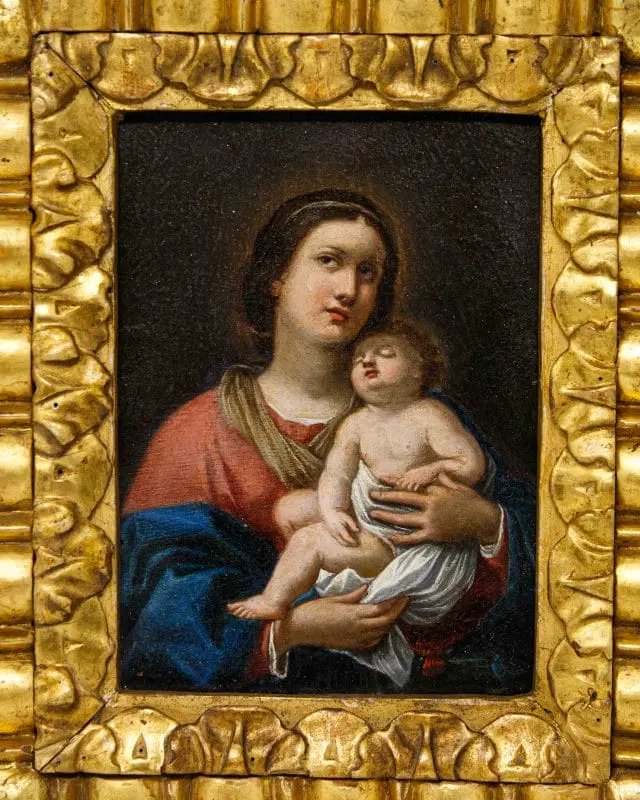 Scuola romana, XVII secolo, Madonna con Bambino - immagine 2