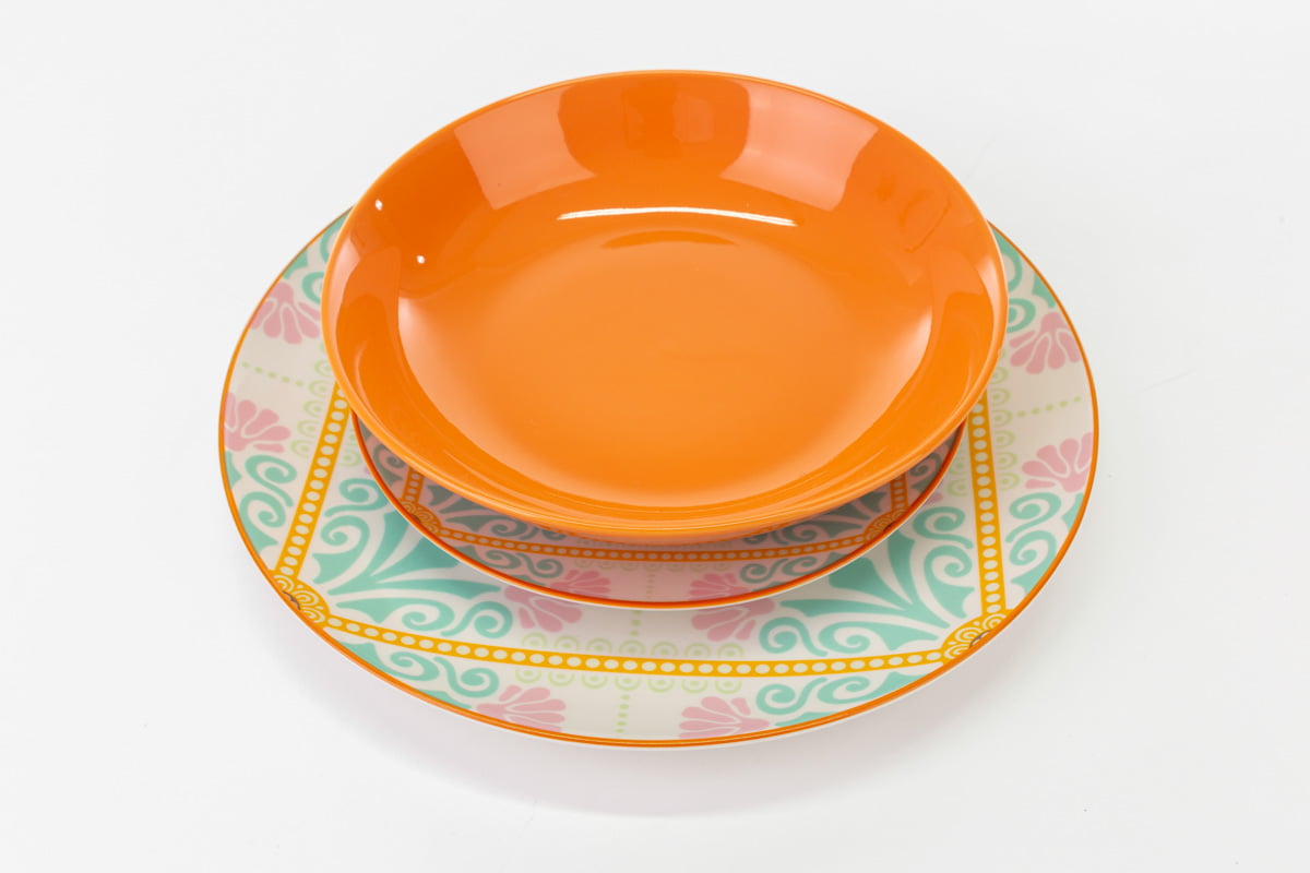 Set 18 pezzi piatti decoro linea Aloha