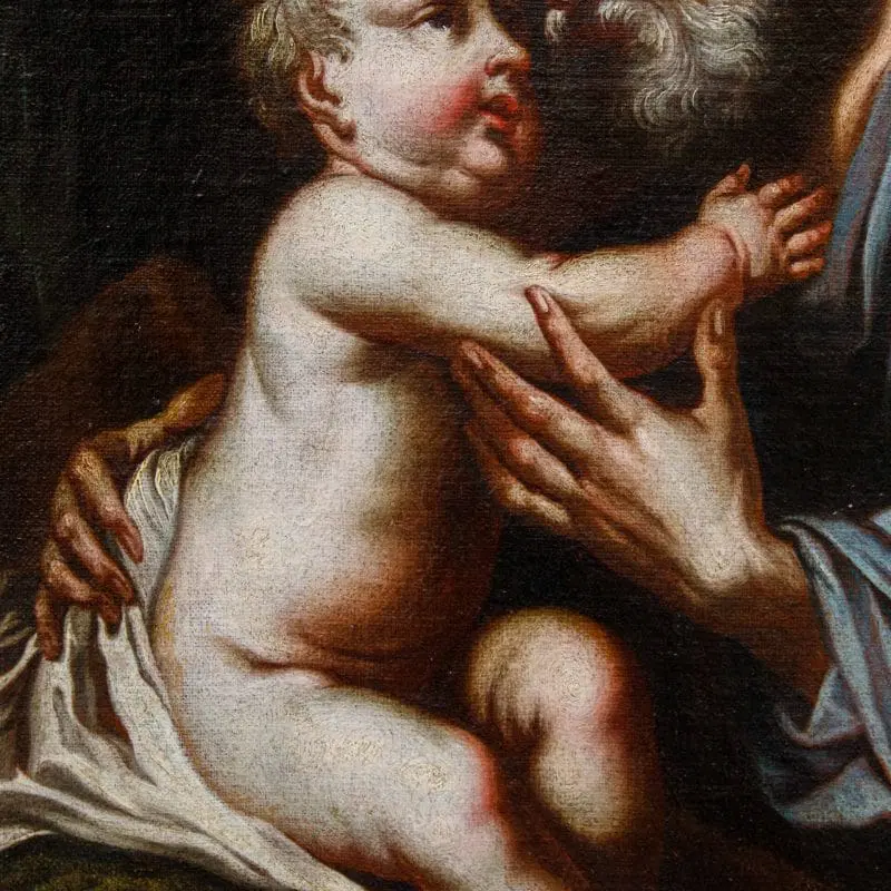 Seguace di Giuseppe Nogari (Venezia,1699 – 1763), San Giuseppe con il Bambino - immagine 6