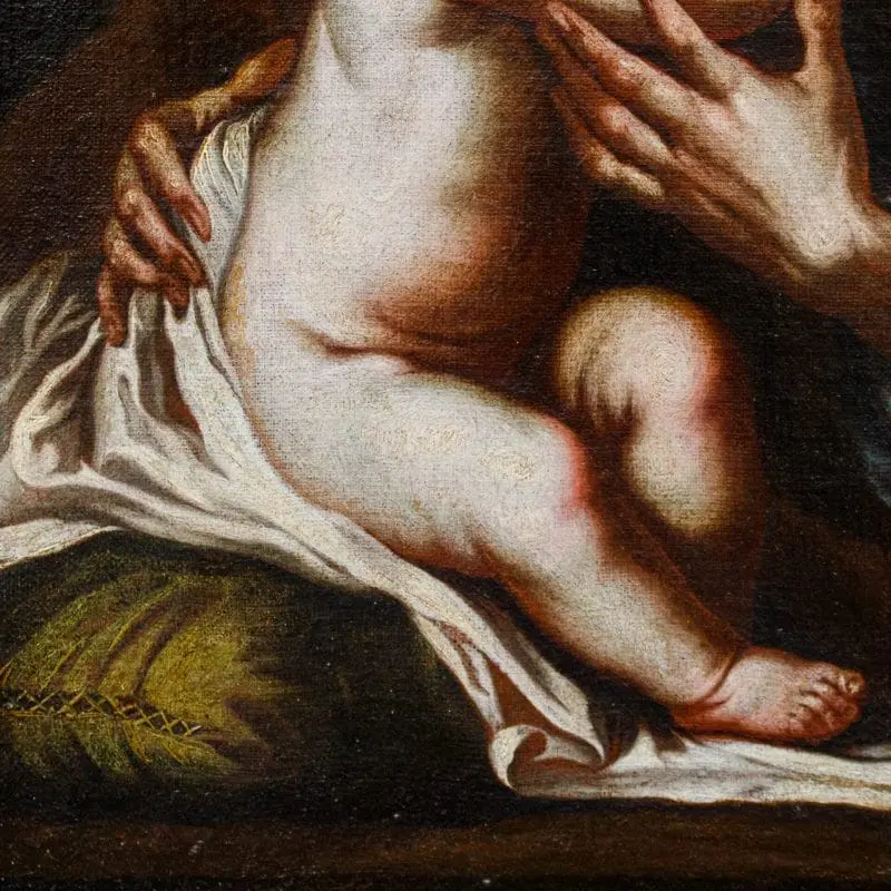 Seguace di Giuseppe Nogari (Venezia,1699 – 1763), San Giuseppe con il Bambino - immagine 7
