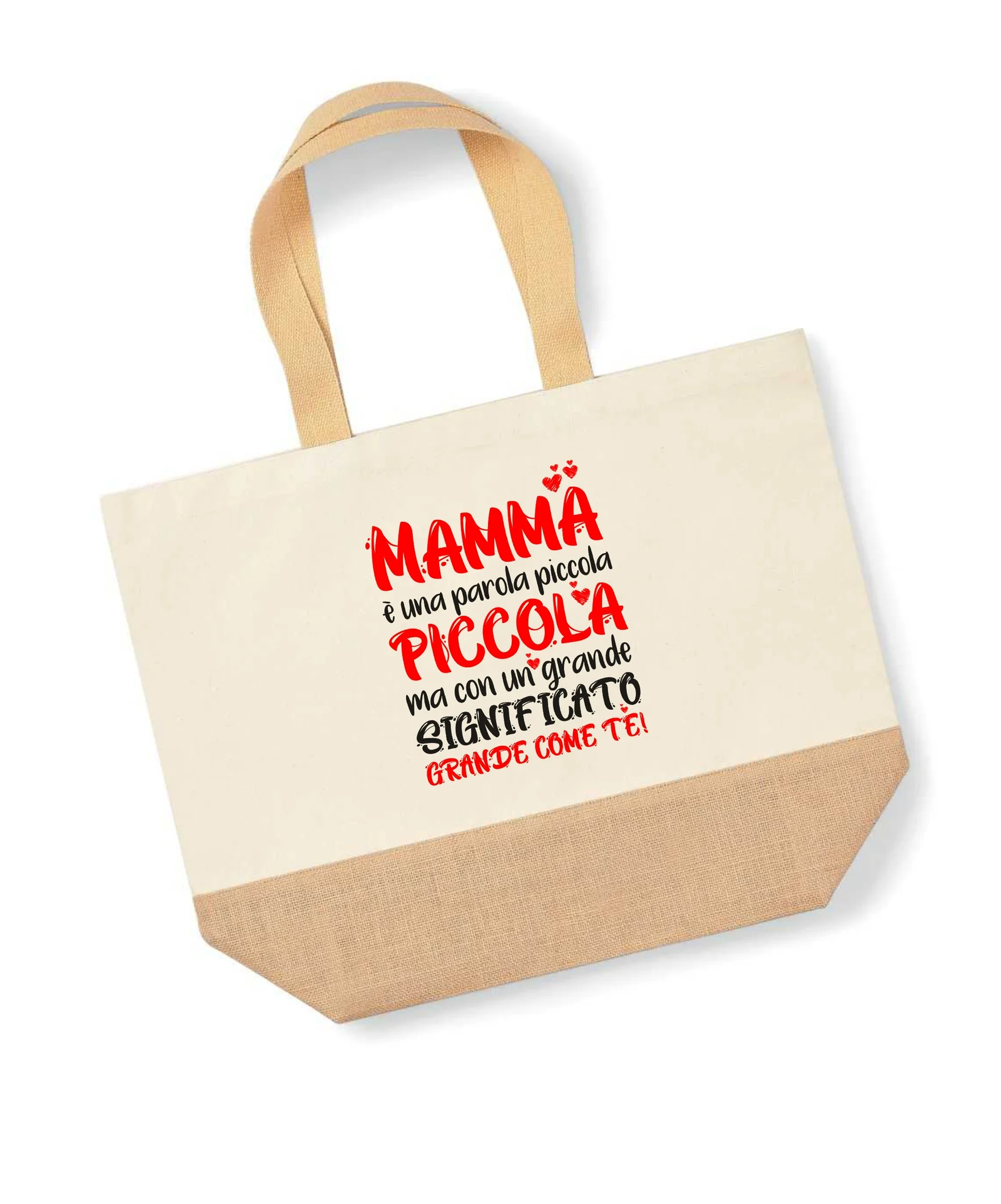 Shopper Mamma Festa della Mamma è una parola piccola piccola ma con un grande significato come te Idea Regalo Mamma - immagine 4