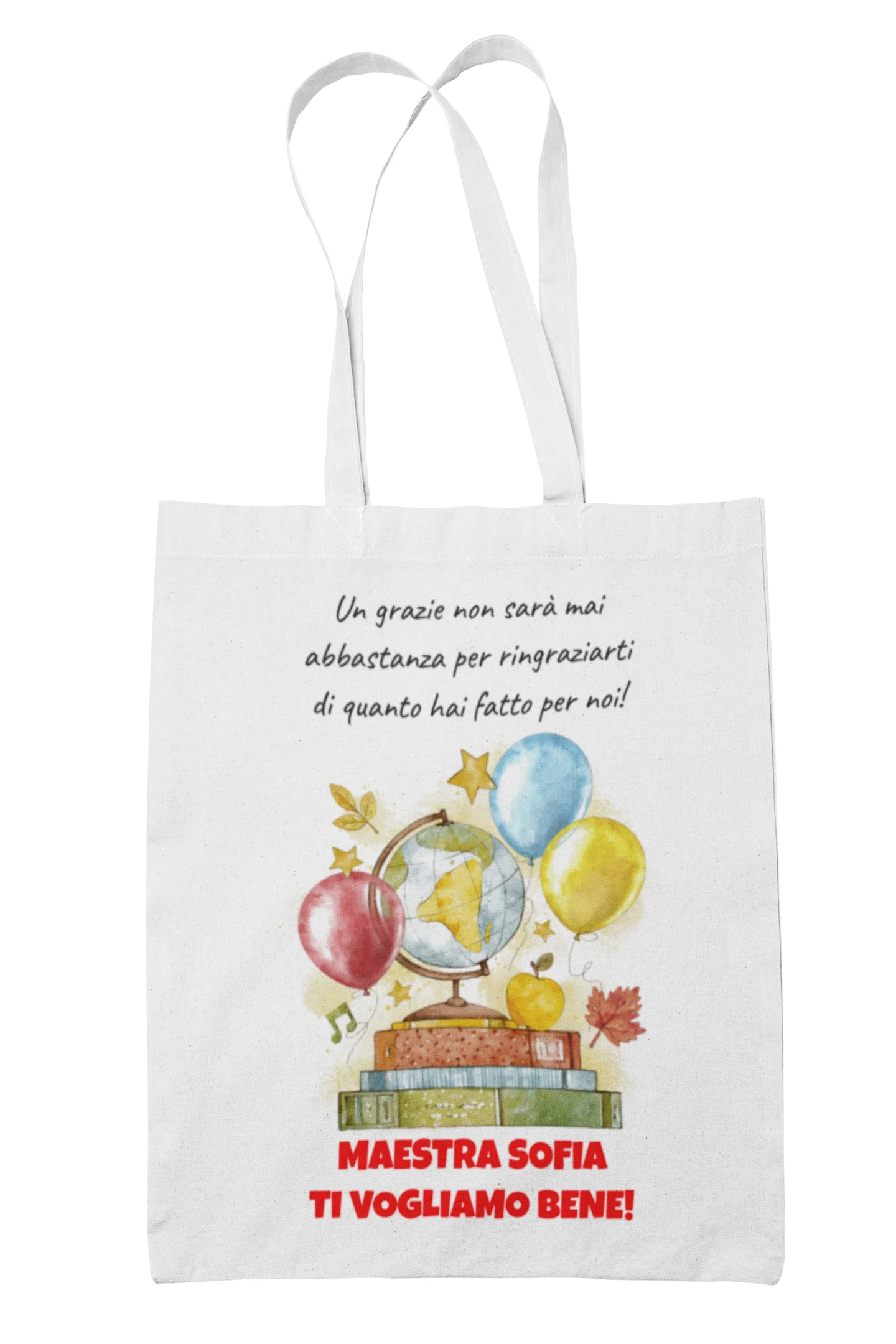 Shopping Bag Maestra Personalizzabile Ti vogliamo bene Un grazie non sarà mai abbastanza Regalo Maestra fine anno
