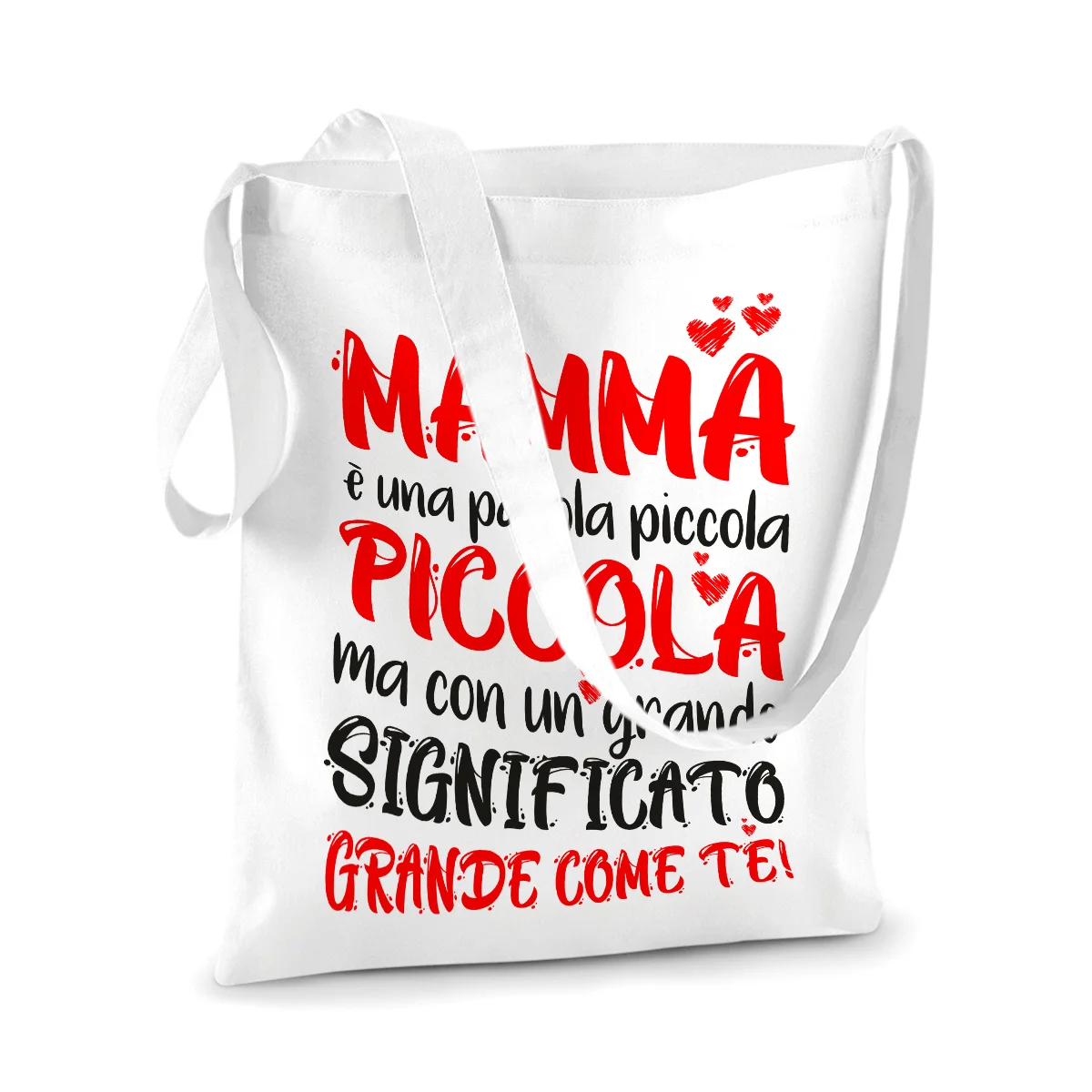 Shopping Bag Mamma Festa della Mamma è una parola piccola piccola ma con un grande significato come te Shopper Idea Regalo Mamma - immagine 4