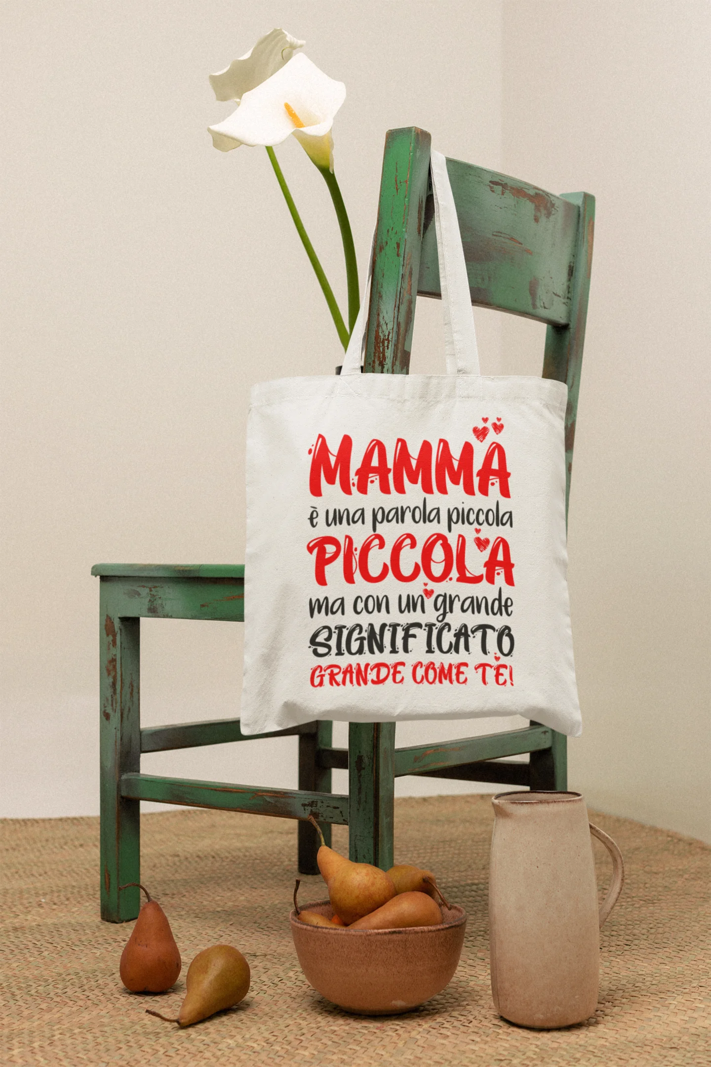Shopping Bag Mamma Festa della Mamma è una parola piccola piccola ma con un grande significato come te Shopper Idea Regalo Mamma - immagine 5