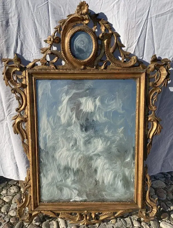 Specchiera in legno intagliato e dorato. Venezia, XVIII secolo. - immagine 2