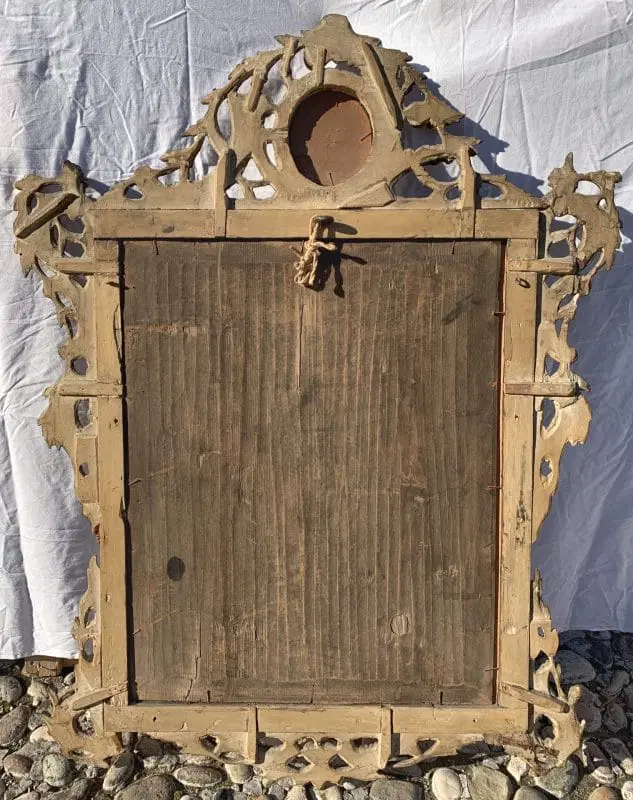 Specchiera in legno intagliato e dorato. Venezia, XVIII secolo. - immagine 4