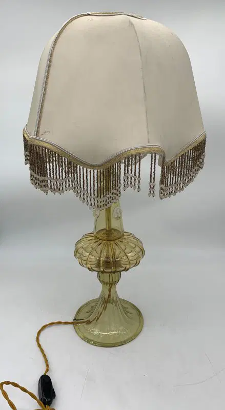 Lampada da tavolo singola vintage made in italy attribuita a A.V.E.M. Murano - immagine 5