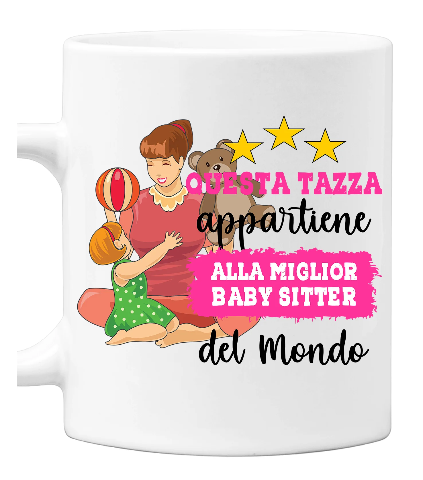 Tazza Baby Sitter Mestieri divertenti Questa tazza appartiene alla migliore al mondo Idea regalo