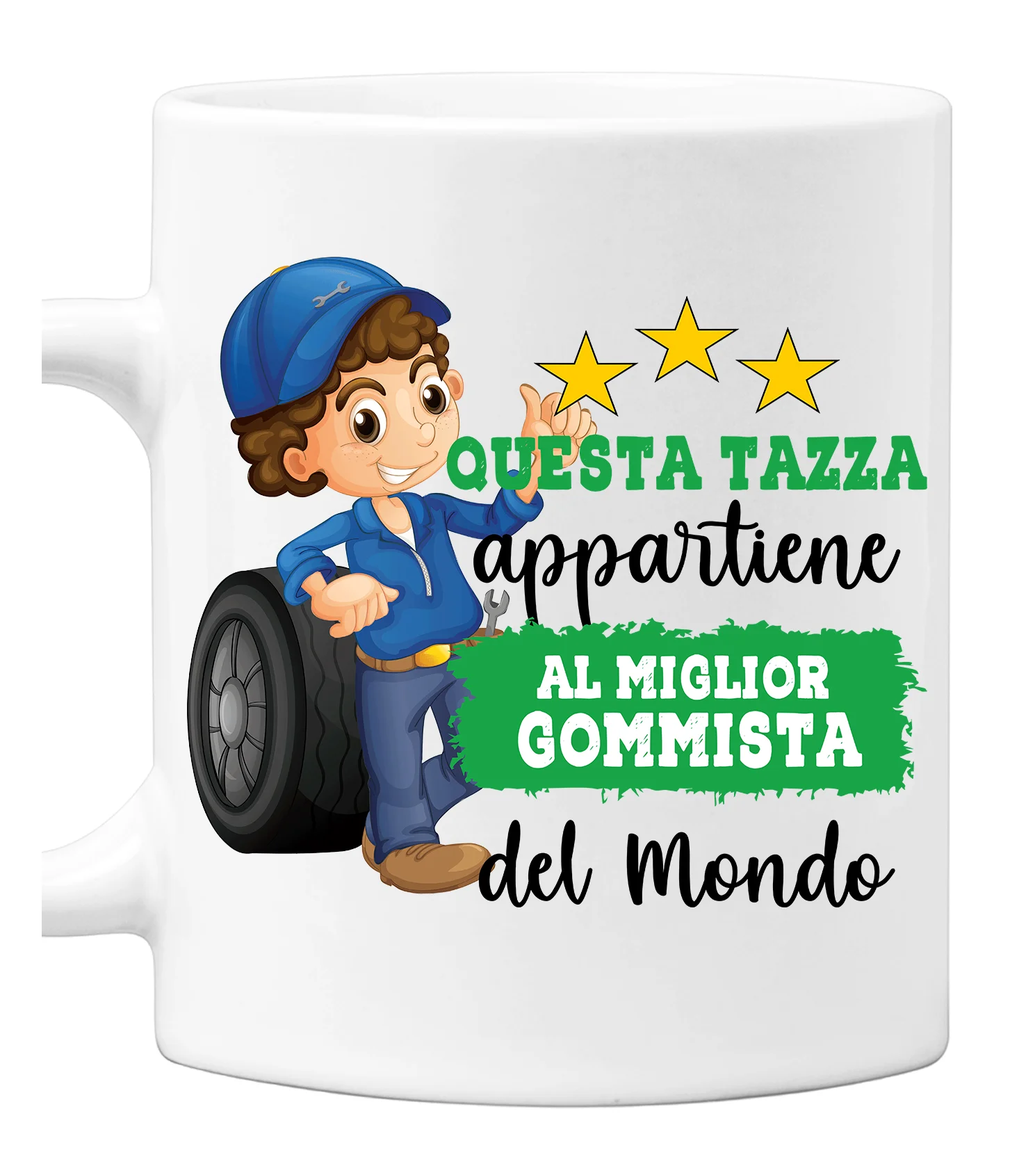 Tazza Gommista Mestieri divertenti Questa tazza appartiene al migliore al mondo Idea regalo